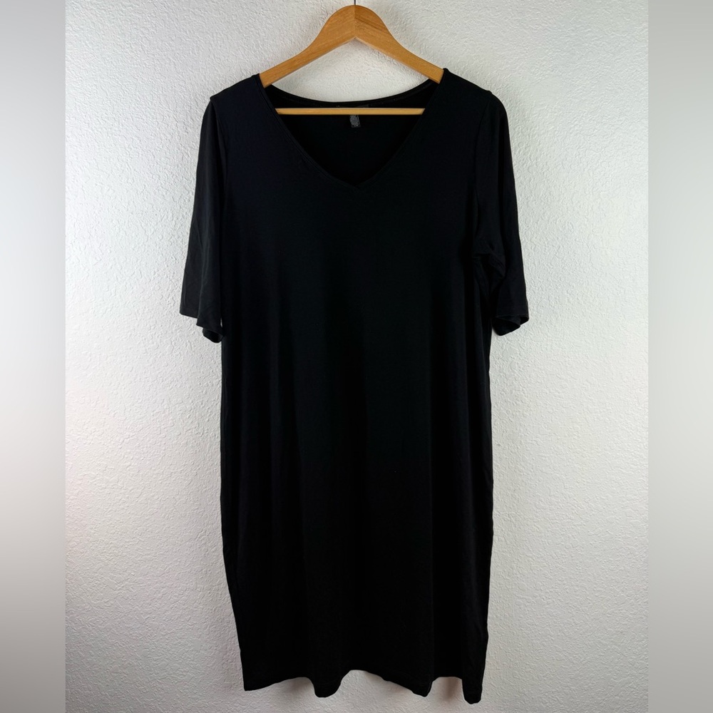 Eileen Fisher black dress large